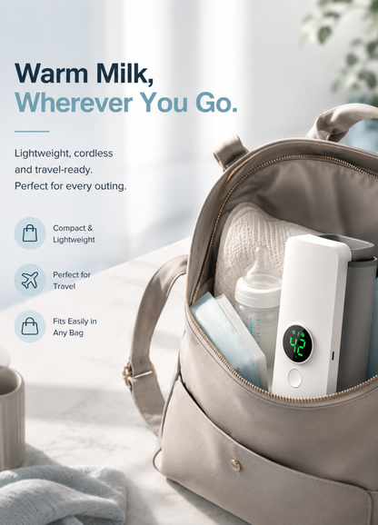 Portable Rechargeable Baby Bottle Warmer (Travel Bottle Heater for Parents)