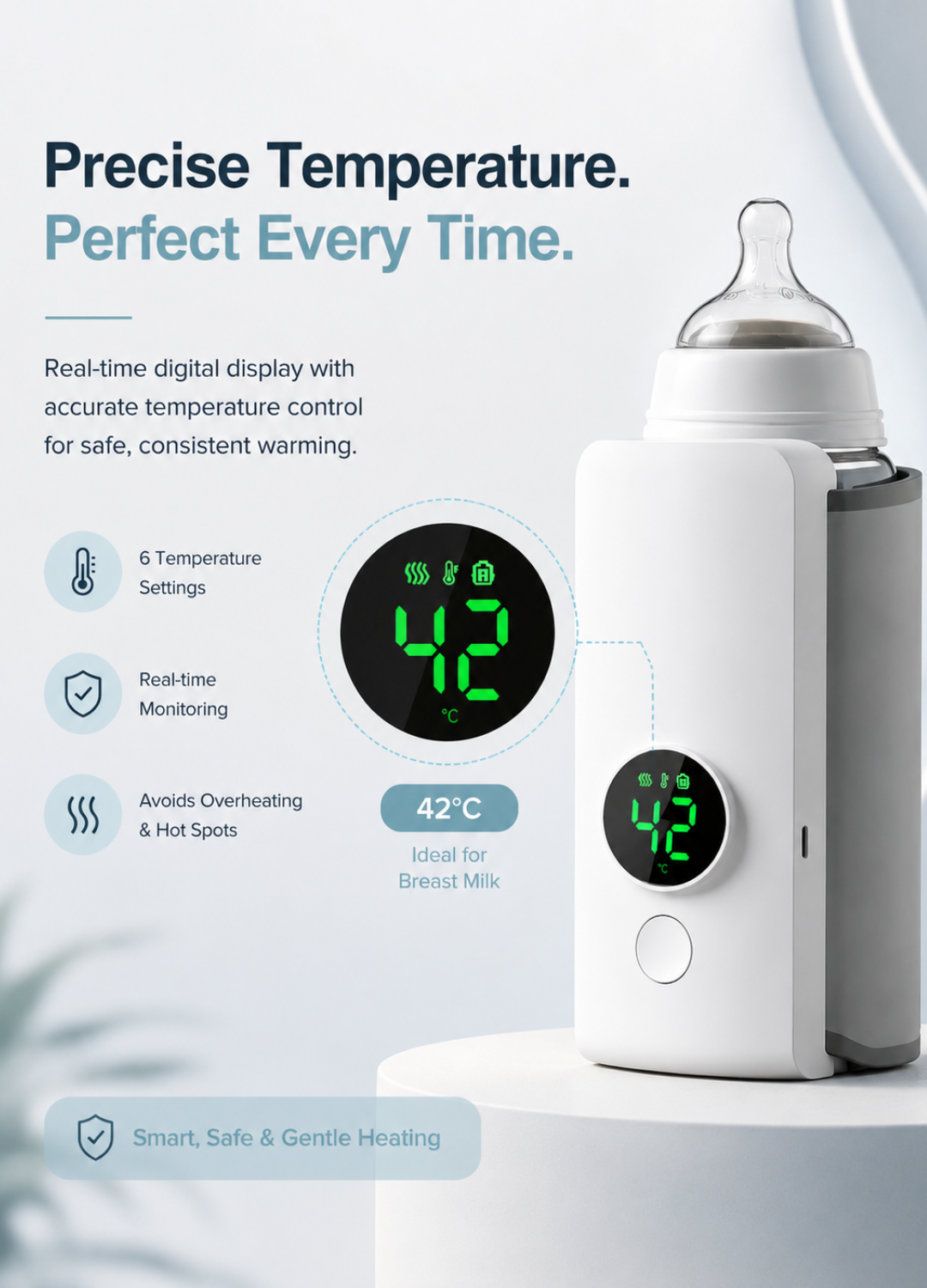 Portable Rechargeable Baby Bottle Warmer (Travel Bottle Heater for Parents)