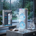 Frshly Breeze 3-in-1 Portable Air Cooler, Dual Fan Mini AC with Mist Humidifier, Type-C Rechargeable Desk Fan with RGB Light & 120° Rotation